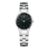 【瑞士 CK手錶 Calvin Klein】黑面藍寶石水晶摩登極簡風女錶(K4323130-K4323126)