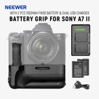 Neewer Vertical Battery Grip Replacement for Sony VG-C2EM, Compatible with Sony A7 II A7S II and A7R II Cameras with 2 Pieces 7.