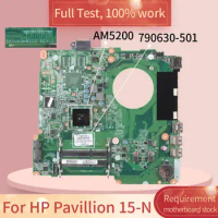 790630-601 For HP Pavillion 15-N DA0U93MB6D2 790630-501 AM5200 Notebook motherboard Mainboard full test 100% work