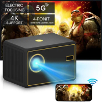 WZATCO Y7 Digital Focus Smart 5G WIFI Support Full HD 1080P Mini LED Projector Video Proyector Home Theater Cinema LCD Beamer