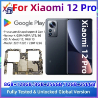 Motherboard for Xiaomi 12 Pro 5G, Unlocked Circuits Mainboard, 128GB 256GB Global ROM, with Google Playstore Installed