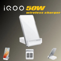 Original Vivo IQOO Wireless Charger Flash Charge 50W For IQOO 8 Pro Vivo X70 Pro+ Plus Vivo X90 Pro+ Plus Phone Qi Standard 15W