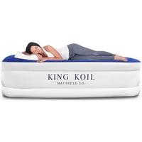 King Koil Luxury Twin Air Mattress with Built-in High Speed Pump for Camping, Home &amp; Guests - Twin Size Double High Mattress