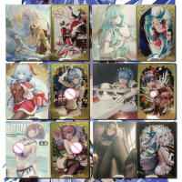 Anime Goddess Story The Tale of Manhime Chapter 11 Metal cards Hatsune Miku Ganyu Rem Game Collection surprise Birthday present