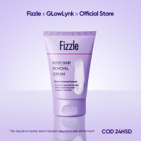 Fizzle x GlowLynk krim pencukur bulu - set 30g 60g 90g ekstrak herba semula jadi pencabutan bulu tan
