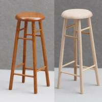 1:12 Dollhouse Miniature High Stool Bar Stool Small Round Stool Pocket Stool Model Furniture Decor Toy Doll House Accessories