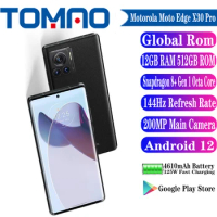 Global ROM Motorola Moto Edge X30 Pro Cell phone 6.67" 144Hz Snapdragon 8 Gen 1 Octa Core 200MP Rear Triple Cameras 4610mAh 125W