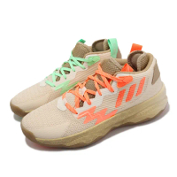 【adidas 愛迪達】籃球鞋 Dame 8 男鞋 卡其色 螢光橘 螢光綠 從軍行 運動鞋 里拉德 愛迪達(FZ6005)