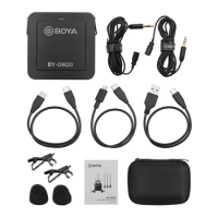 BOYA BY-DM20 Dual Head Detachable Lavalier Lapel Microphone Compatible with Type-C USB Interface MIC Real-time Monitoring