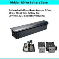 SYR Hidden Ebike Battery Box Hidden Battery Case 36v 48v 52v Battery Housing 70 pcs 18650 cells Battery Case with cells holders