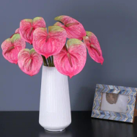 Artificial Flower Plant, 3D Printing Simulation, Anarcheanum, Linen Feel, Small Pink Anthurium Andraeanum, East, Plant