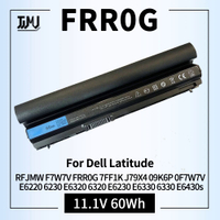New Battery RFJMW F7W7V Y61CV 60Wh Compatible with Latitude Laptop E6220 6230 E6320 6320 E6230 E633