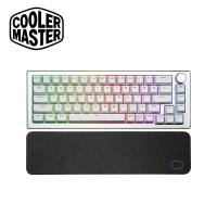 【CoolerMaster】CK721 茶軸無線RGB機械式中文鍵盤(銀白)