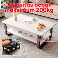 Meja Tamu Minimalis Meja Samping Meja Motif Marmer Besi Meja Ruang Tamu Meja Coffe Meja Kopi 120X60X