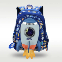 Australian original Smiggle hot-selling children's schoolbag boy cool blue rocket backpack kindergarten 14 inches