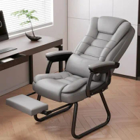 Comfort Leather Gaming Chair Swivel Lifting Floor Arm Computer Designer Office Chair Modern Home Furniture