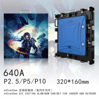 12pcs full color LED panel 640x640mm waterproof mask P5 rental die-casting aluminum cabint led dispaly screen video wall