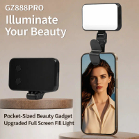 ไฟเติมกระเป๋าขนาดเล็กน้ำหนักเบาพิเศษ 37 กรัม รุ่น GZ888PRO พร้อมเอฟเฟกต์ RGB รุ่นใหม่ปี 2026 ไฟสตูดิ