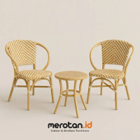 Set Kursi Teras Rotan Sintetis / Kursi Cafe Rotan Sintetis