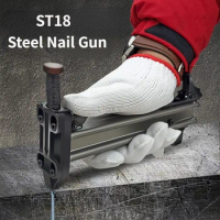 Manual Steel Nail Gun ST18 Semi Automatic Cement Nail Gun Wire Slot Nailing Device Nailing Machine Woodworking Gun Tacker