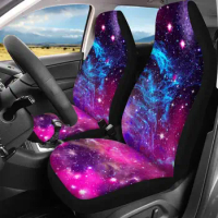 INSTANTARTS Galaxy Pattern Vehicle Seat Covers Protector Universal fit Most Car,Sedan,SUV&amp;Trunk 2 Packs Fashion Car Seat Covers