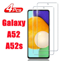 2/4Pcs For Samsung Galaxy A52 Screen Protector Glass Film For Samsung Galaxy A52s Tempered 9H Glass For Galaxy A52 4G 5G Glass