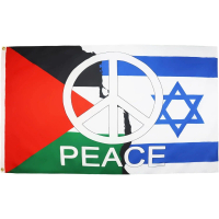 Cờ Hòa Bình Palestine Israel, FLAG AZ, 3x5 Ft, 100D Polyester, Biểu Ngữ Palestine Israelian, Có Hai 