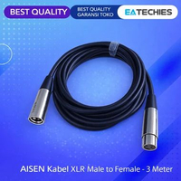 AISEN Kabel XLR Male to Female Jack Canon Audio 3 Meter 3M untuk Sistem Audio Anda