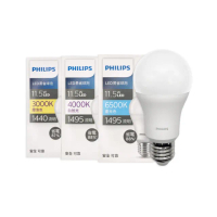 【Philips 飛利浦】8入組 易省 LED燈泡 11.5W E27 全電壓 LED 球泡燈(2024年最新款)