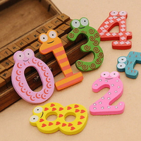●MY COLOR●兒童早教木質數字磁鐵(十個裝) 符號 學習 冰箱 認數 益智 玩具 環保 小號【K102-1】