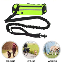 {DLGIFJIE} Dog Running Waist Leash Nylon Pet Leash with Waist Bag Retractable Elastic Belt Dog Tract