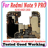 64GB 128GB Motherboard For Xiaomi Redmi Note 9 Pro Note9Pro Mainboard Logic Plate Unlocked Main Circuits Board For mi Note 9s
