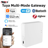 Tuya MutiMode Gateway Hub WIFI Zigbee Bluetooth Wireless Smart Home Bridge Smart APP Remote Control Works With Alexa Google Home