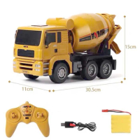HUINA 1/18 333 RTR 2.4G 6CH RC Remote Control Concrete Car Mixer Truck Tractor Outdoor Toys For Boys Gift TH18041-SMT6