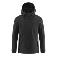 米蘭精品 衝鋒衣連帽夾克-單層登山防水防風男衝鋒外套4色74db63