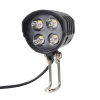 ABS 4 LED Headlight 12W Waterproof for Ebike E-Scooter Horn Light Switch Firm