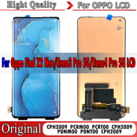 Original AMOLED Find X2 Neo LCD For Oppo Reno3 Pro 5G Display Screen Touch Panel Digitizer For Oppo Reno4 pro 5G LCD Display