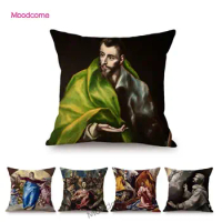 Renaissance Baroque Spain Artist El Greco Famous Religious the Bible Stories Oil Painting Decorative Pillow Case Cushion Cover