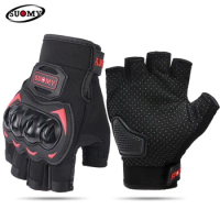 SUOMY Summer Motorcycle Gloves Sports Cycling Gloves Half Finger Men Women MTB Bike Gloves Riding Motorbike Bicycle Gloves