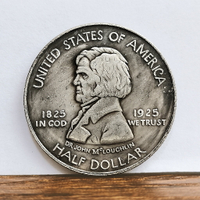1925溫哥華百年慶典紀念半美元銀幣 俄勒岡百年約翰麥克洛夫硬幣
