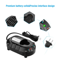 ใช้ได้กับเครื่องชาร์จแบตเตอรี่ลิเธียมไอออนสำหรับ Makita ขนาด 10.8V และ 12V (BL1013/DC10WA) ใช้กับเคร