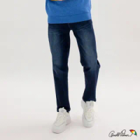 【Arnold Palmer 雨傘】男裝-基本寬鬆休閒牛仔褲(深藍)