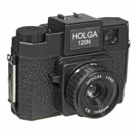 แบรนด์ใหม่ Holga 120N จุดย้อนยุคและถ่ายภาพฟิล์มกล้อง LOMO คู่มือนายกรัฐมนตรีฟิล์มกล้องเอกซเรย์ LOMO Kodak Fujifilm สีดำ