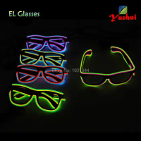 Multi Color EL Wire Glasses, Party Glow Decoration, Fashion, 10Pieces in a Pack, Rave Custom