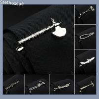 Stethoscpe 2022 Gold Silver Color Chrome Stainless Tie Clips Ax Car Shovel Metal Tie Clip F Or Men T