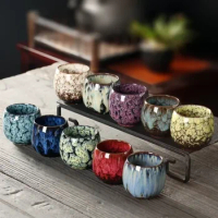China Ceramic Cup 1pcs Kiln Porcelain Kung Fu Tea Cups Pottery Drinkware Tableware Coffee Mug Wine Mugs Accessories Teaware