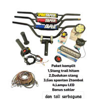 paketan stang trail bebek universal dengan bonus  sakalar dan tali pengikat serbaguna