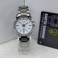 JAM TANGAN PRIA CASIO ORIGINAL STAINLESS STEEL SILVER DIAL WHITE CASIO MTP-1370D-7A3 CASIO MTP 1370D