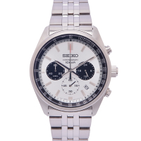 SEIKO CS系列  三眼計時不鏽鋼錶帶手錶(SSB425P1)-銀面X銀色/41mm
