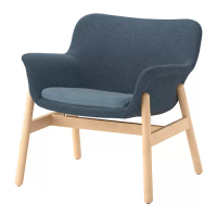 VEDBO 扶手椅, gunnared 藍色, 73x65x44 公分